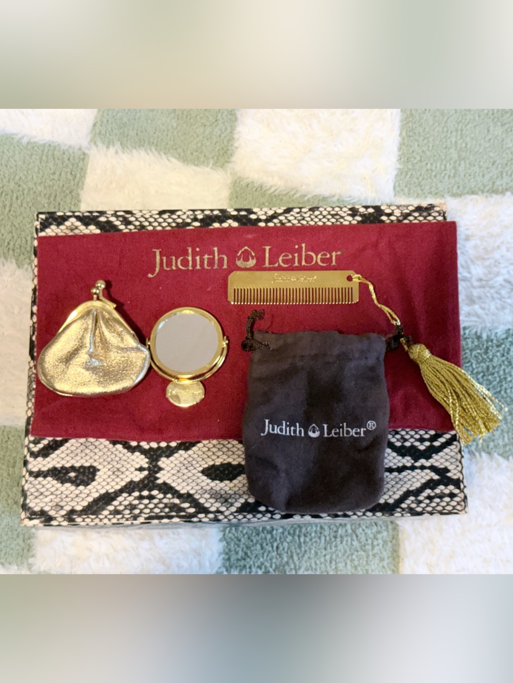 Judith Leiber Crystal Lion Head Miniaudière Swarovski Clutch with Full Set - Picture 9 of 13
